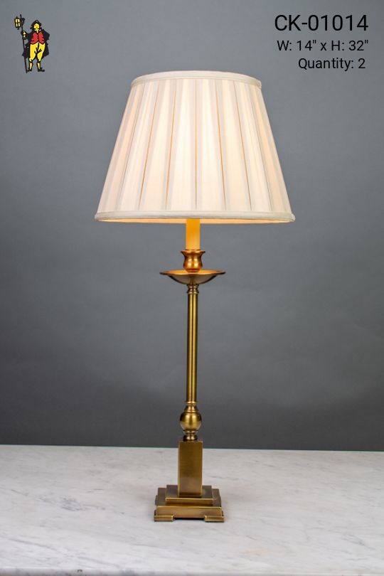 Tall Single Candle Table Lamp