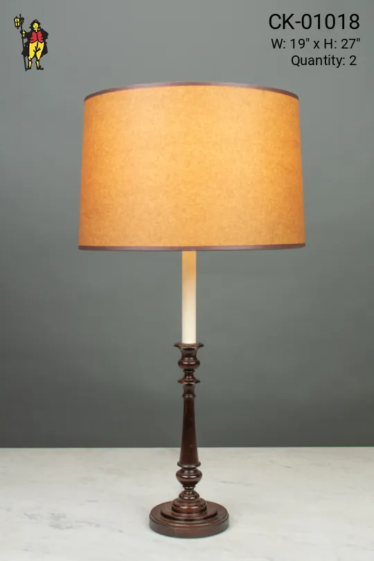 Tall Single Candle Table Lamp
