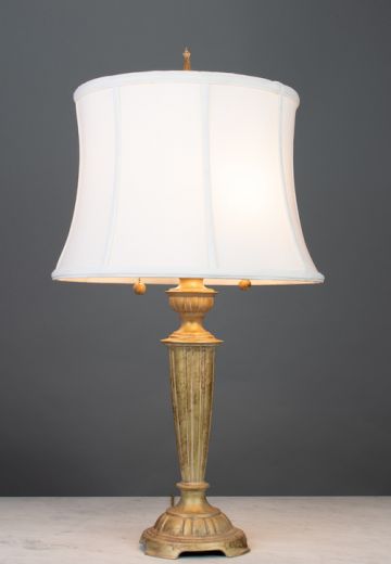 Distressed Collumn Table Lamp