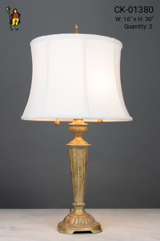 Distressed Collumn Table Lamp