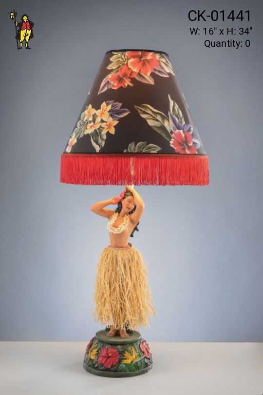 Hawaiian Floral Table Lamp