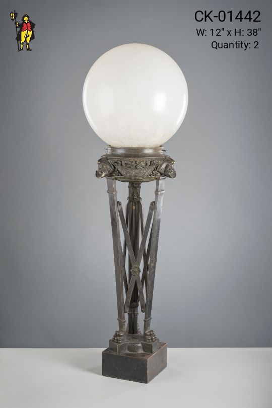 Antique Bronze Post Table Lamp