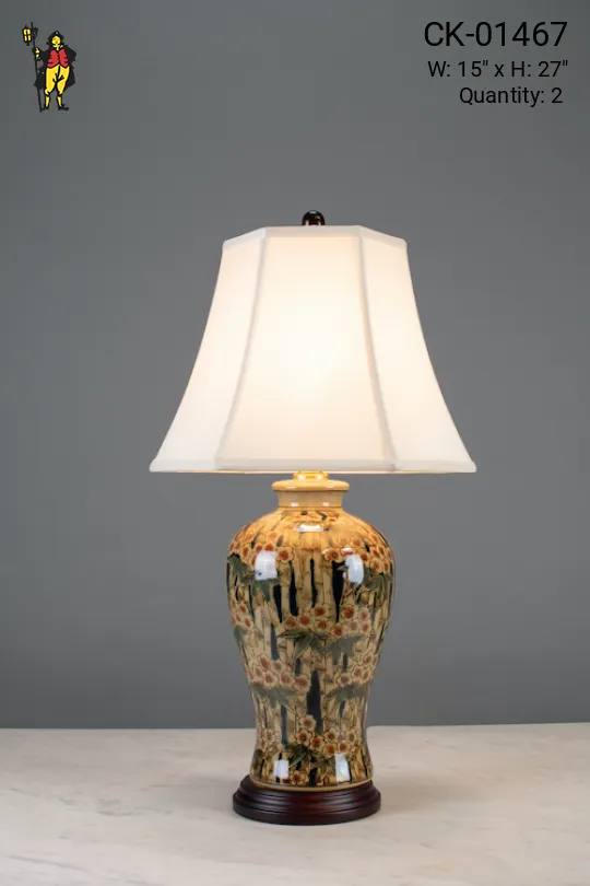 Floral Ceramic Table Lamp