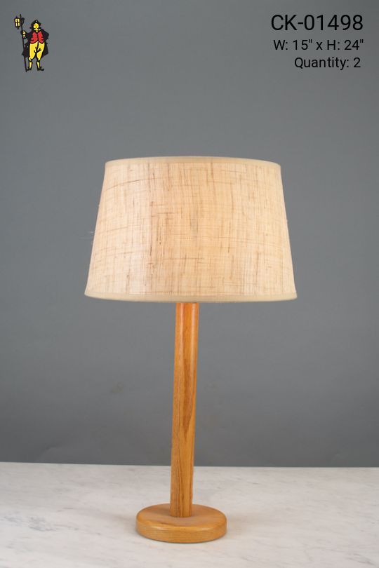 Wooden Pole Table Lamp