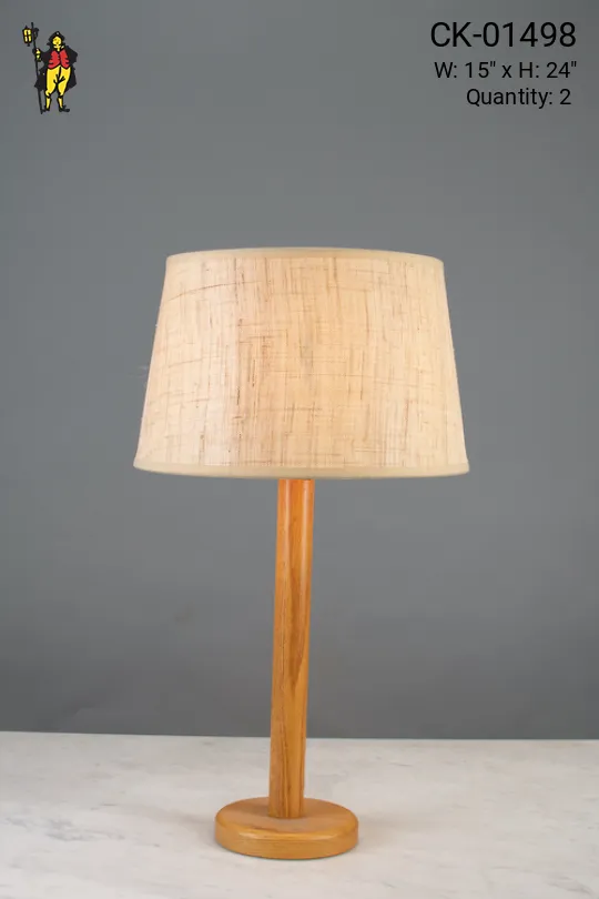 Wooden Pole Table Lamp