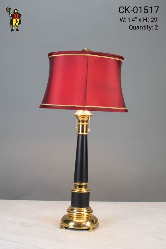 Black & Brass Table Lamp
