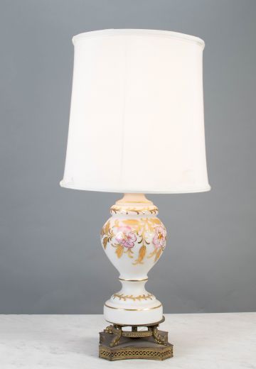 Floral Painted Ceramic Table Lamp