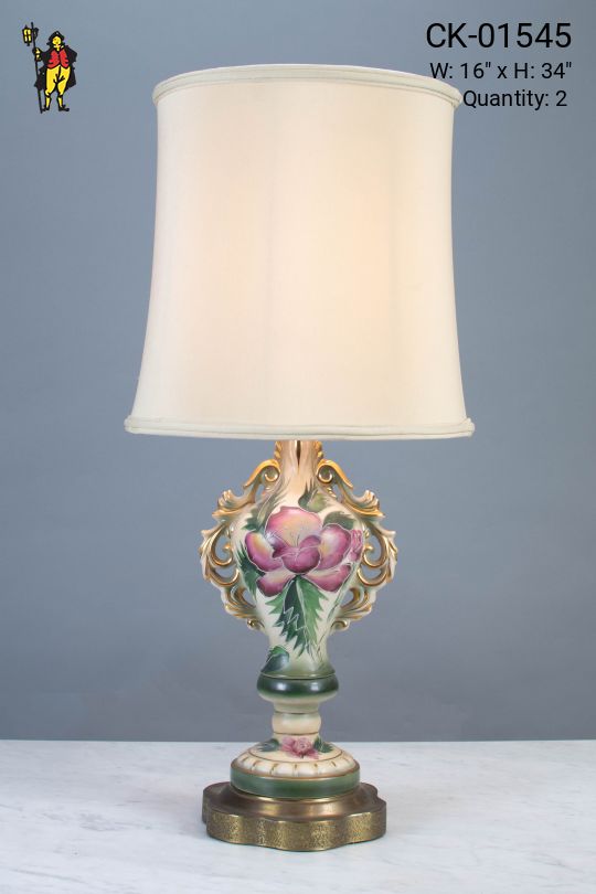 Floral Ceramic Table Lamp
