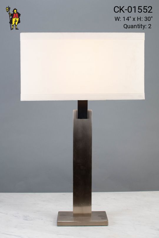 Silver Contemporary Table Lamp