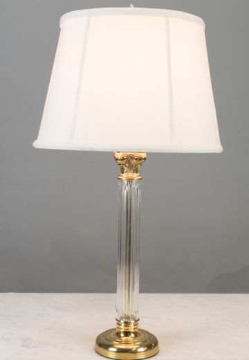 Crystal Column Table Lamp