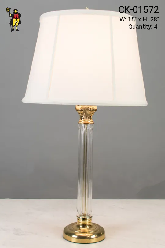 Crystal Column Table Lamp