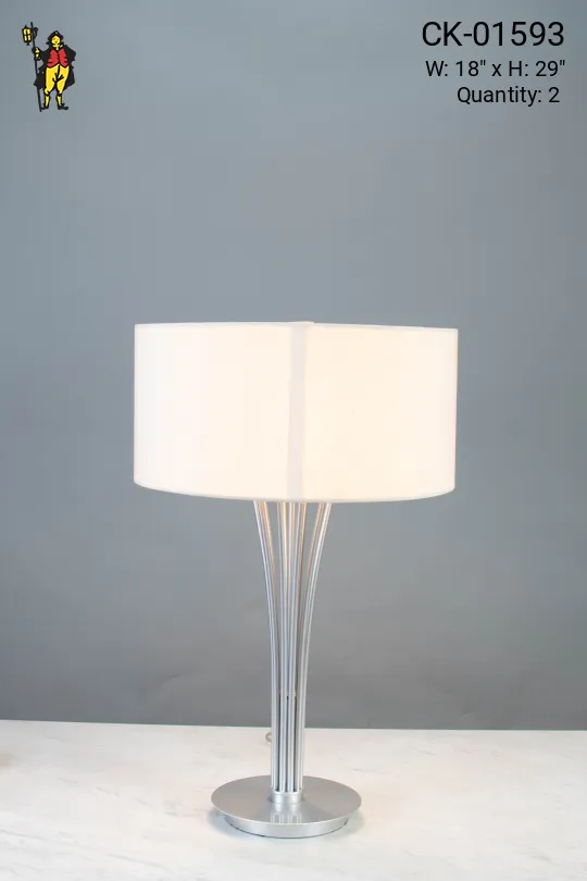 Silver Contemporary Table Lamp