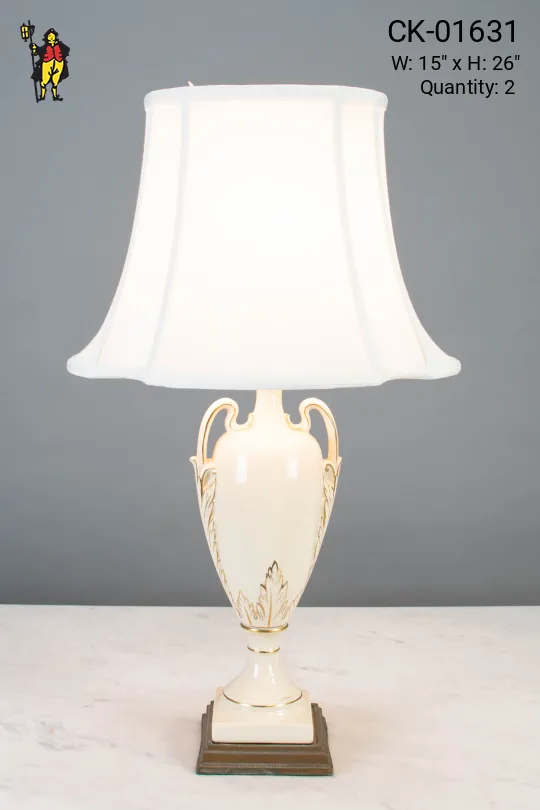 Cermaic White Table Lamp