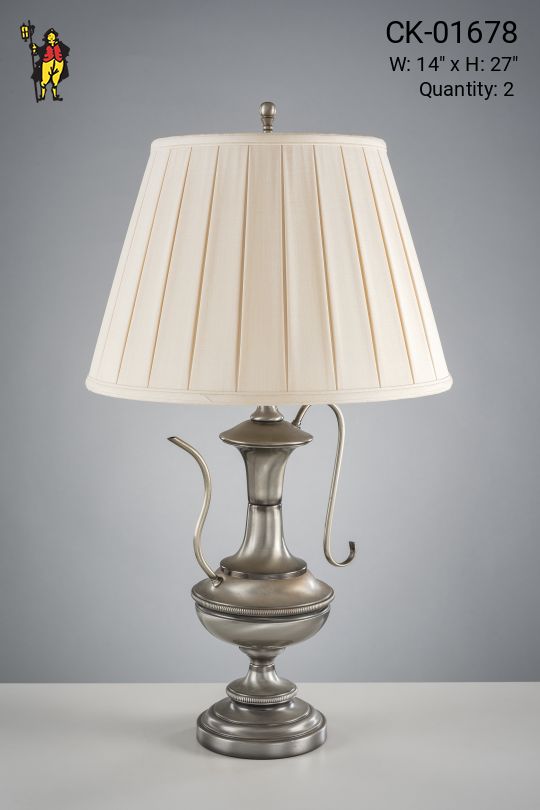 Pewter Samovar Table Lamp