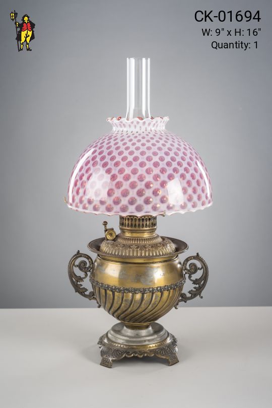 Brass Electrified Oil Table Lamp