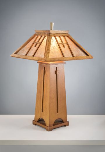 Wood & Mica Table Lamp