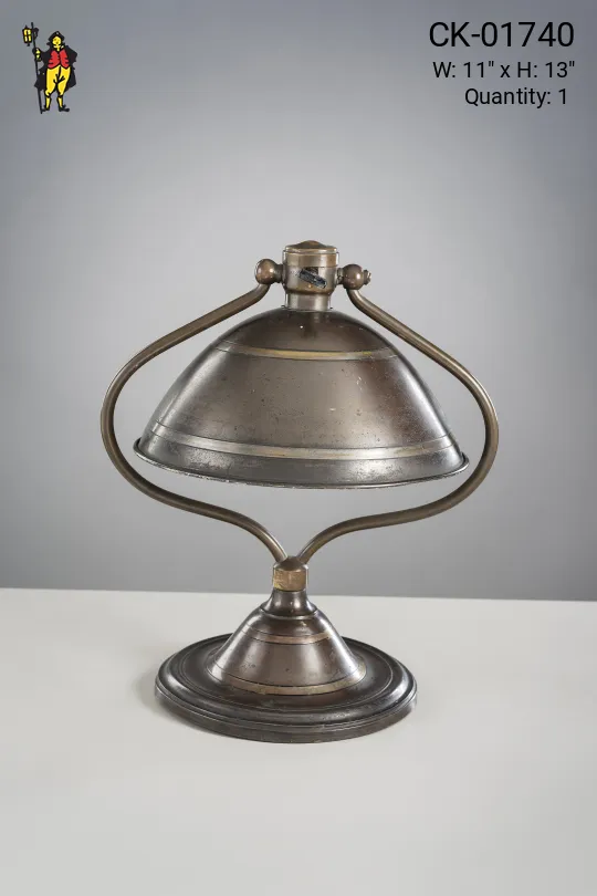 Bronze Metal Shaded Table Lamp