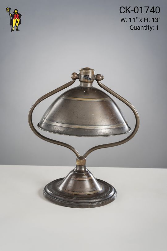 Bronze Metal Shaded Table Lamp