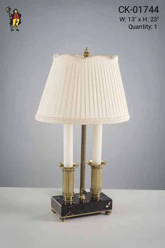 Two Candle Federal Table Lamp