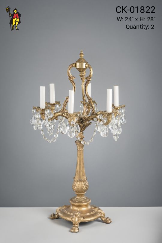 Brass Footed Table Candelabra