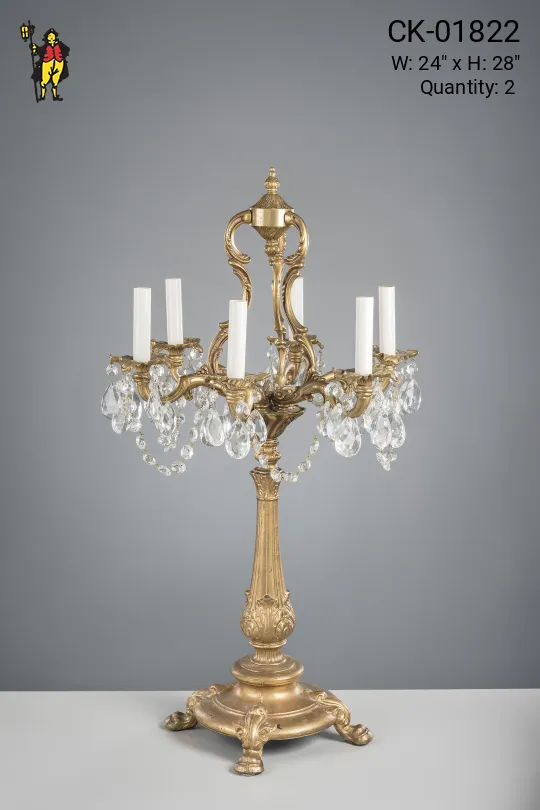 Brass Footed Table Candelabra