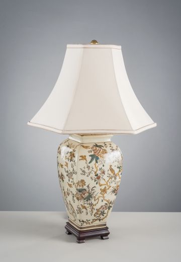 Ceramic Floral Table Lamp