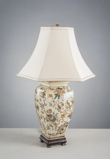 Ceramic Floral Table Lamp