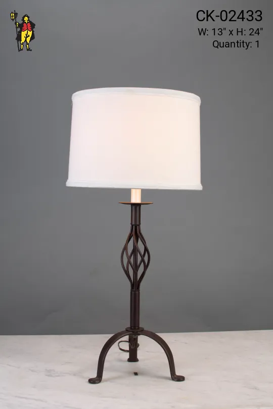 Single Light Footed Table Lamp