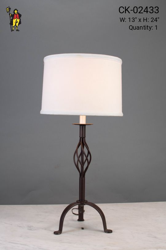 Single Light Footed Table Lamp