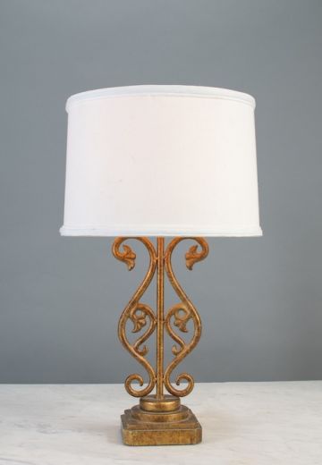 Flower Stem Table Lamp w/Drum Shade