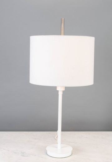 White Pole Table Lamp