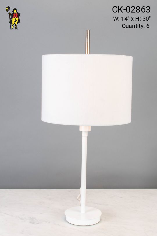 White Pole Table Lamp