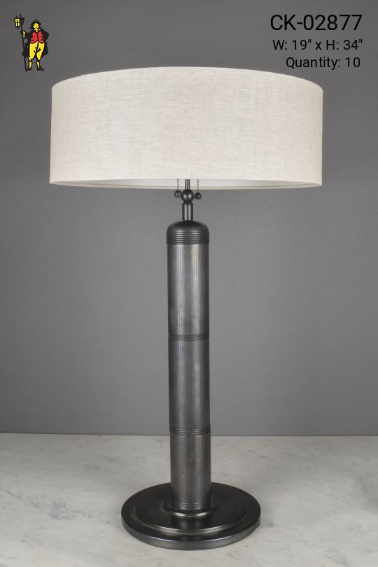 Tall Black Metal Table Lamp