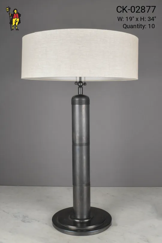 Tall Black Metal Table Lamp