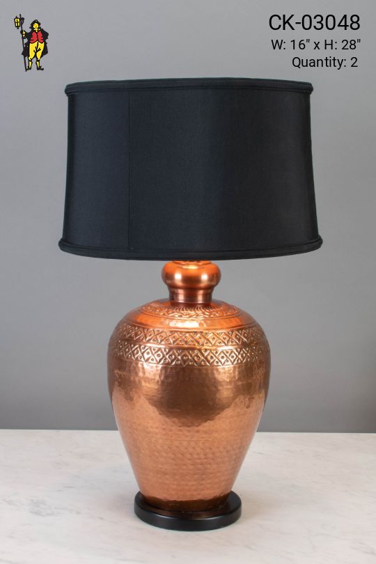 Large Copper Table Lamp