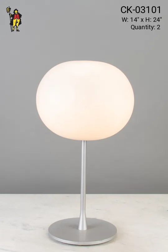 Contemporary Silver Table Lamp