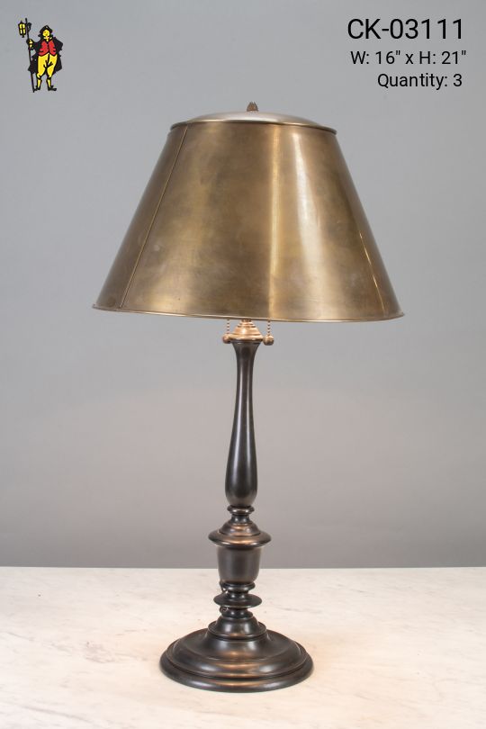 Traditional Table Lamp w/Metal Shade