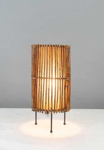 Bamboo Lantern Style Table Lamp