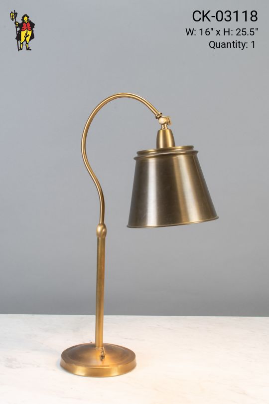 Adjustable One Light Table Lamp w/Metal Shade