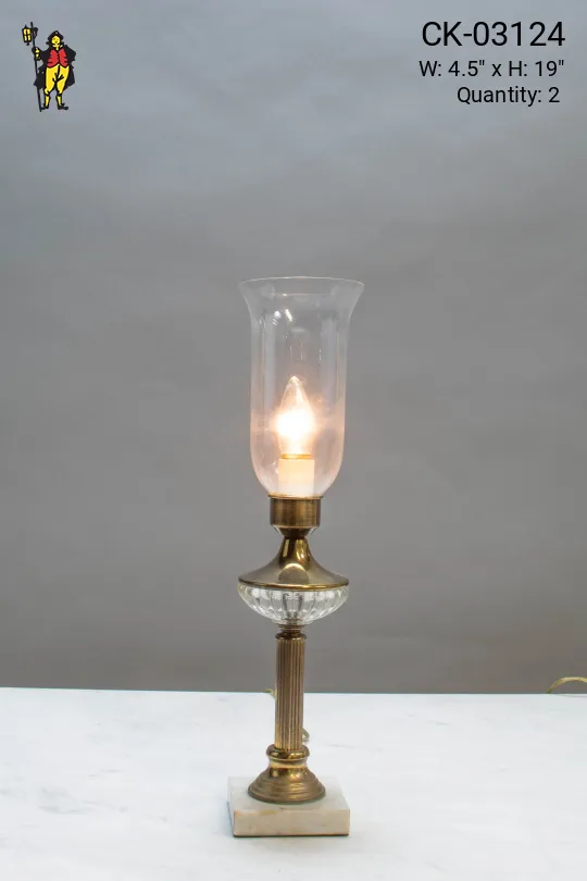 Small Collumn Glass Floor Lamp