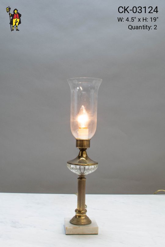 Small Collumn Glass Floor Lamp