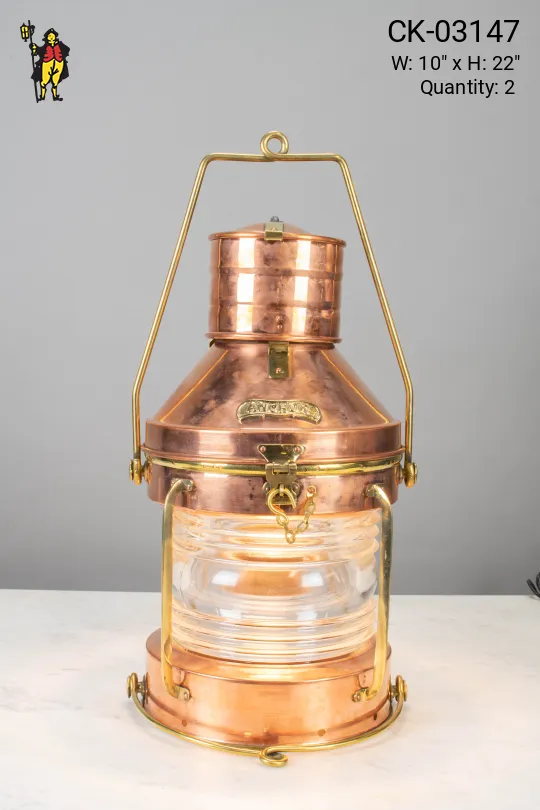 Copper Oversize Lantern Table Lamp
