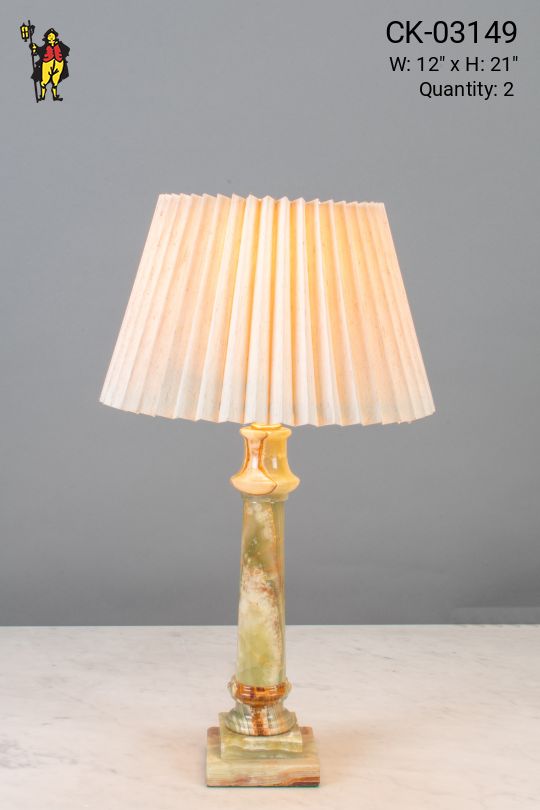 Green Marbleized Table Lamp