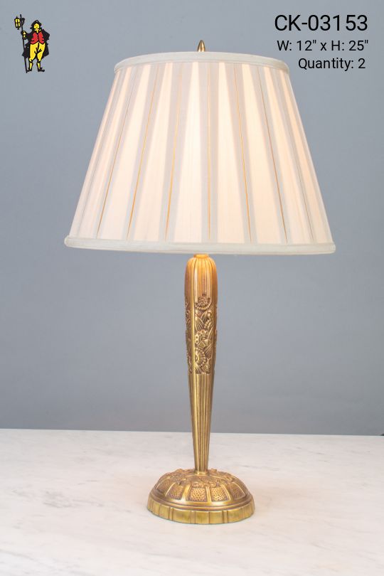 Etched Brass Table Lamp