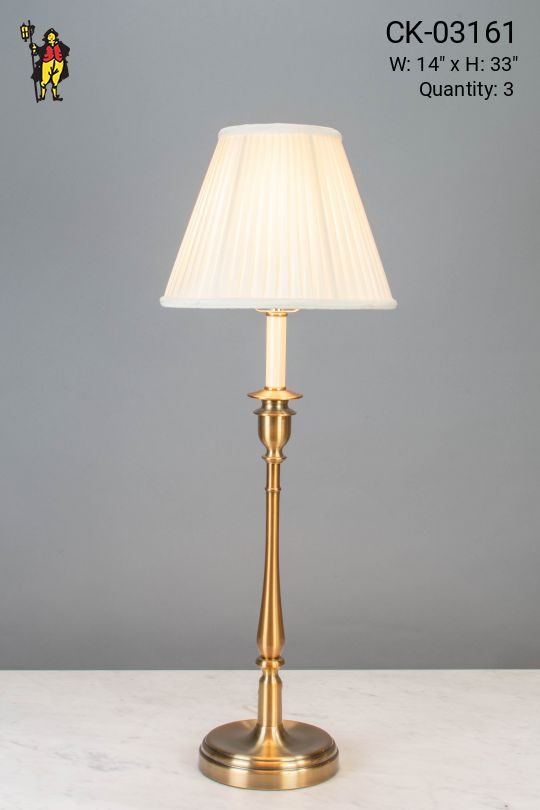 Single Candle Brass Table Lamp