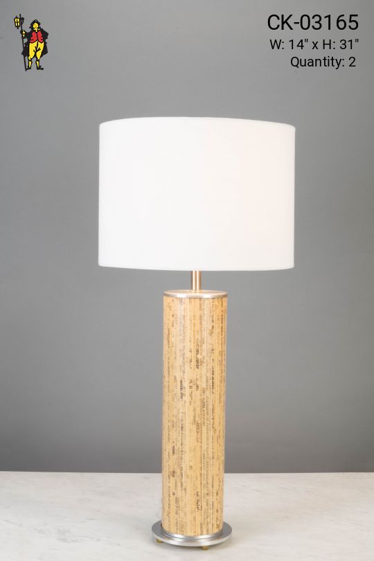 Wooden Textured Table Lamp