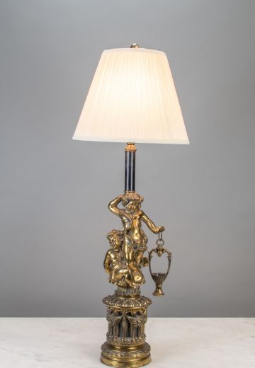 Brass Statue Table Lamp