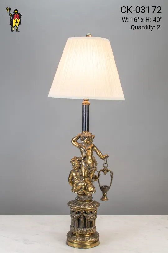 Brass Statue Table Lamp