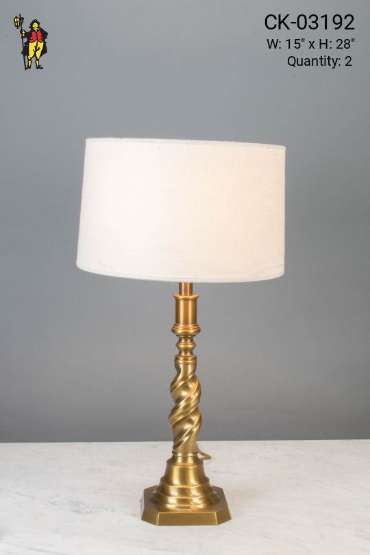 Brass Swirl Table Lamp