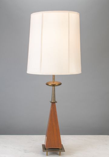 Mid Century Wooden Table Lamp
